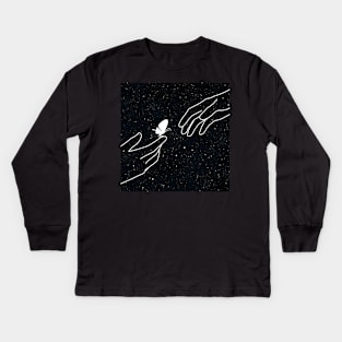 Space Butterfly Kids Long Sleeve T-Shirt